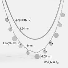 Load image into Gallery viewer, Coin Pendant Layered Necklace