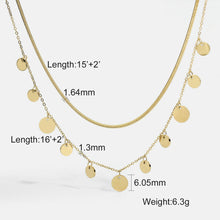 Load image into Gallery viewer, Coin Pendant Layered Necklace
