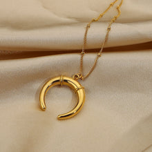 Load image into Gallery viewer, Crescent Pendant Necklace