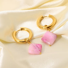 Load image into Gallery viewer, Square Gem Earrings