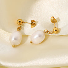 Load image into Gallery viewer, Pearl Pendant Earrings