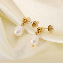 Load image into Gallery viewer, Pearl Pendant Earrings