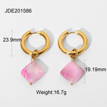 Load image into Gallery viewer, Square Gem Earrings