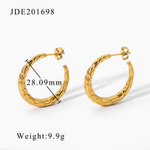 Load image into Gallery viewer, Semicircular Striped Earrings