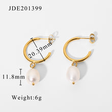 Load image into Gallery viewer, Pearl Pendant Earrings
