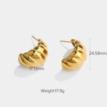 Load image into Gallery viewer, Half Round Bread Earrings
