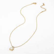 Load image into Gallery viewer, Square Moon Stone Pendant Necklace