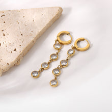 Load image into Gallery viewer, Zircon Fringed Earrings