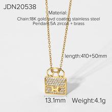 Load image into Gallery viewer, H-Shaped Bag Pendant Necklace