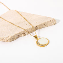 Load image into Gallery viewer, Zircon Moon Stone Pendant Necklace