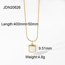 Load image into Gallery viewer, Square Moon Stone Pendant Necklace