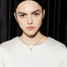 Load image into Gallery viewer, Square Moon Stone Pendant Necklace