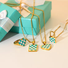 Load image into Gallery viewer, CHECK LOCK HEART PENDANT NECKLACE