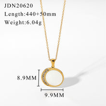 Load image into Gallery viewer, Zircon Moon Stone Pendant Necklace