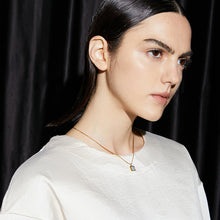 Load image into Gallery viewer, Square Moon Stone Pendant Necklace