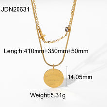 Load image into Gallery viewer, Letter Nameplate Cross Pendant Layered Necklace