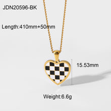 Load image into Gallery viewer, CHECK LOCK HEART PENDANT NECKLACE