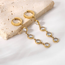 Load image into Gallery viewer, Zircon Fringed Earrings