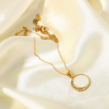 Load image into Gallery viewer, Zircon Moon Stone Pendant Necklace