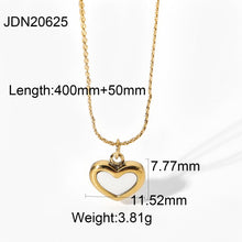 Load image into Gallery viewer, Whtie Stone Heart Necklace