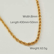 Load image into Gallery viewer, Gold Rope Necklace