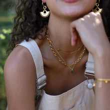 Load image into Gallery viewer, Square Pearl Drop Necklace