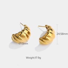 Load image into Gallery viewer, Half Round Bread Earrings
