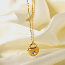 Load image into Gallery viewer, HEART LOCK PENDANT NECKLACE
