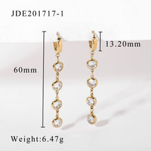Load image into Gallery viewer, Zircon Fringed Earrings
